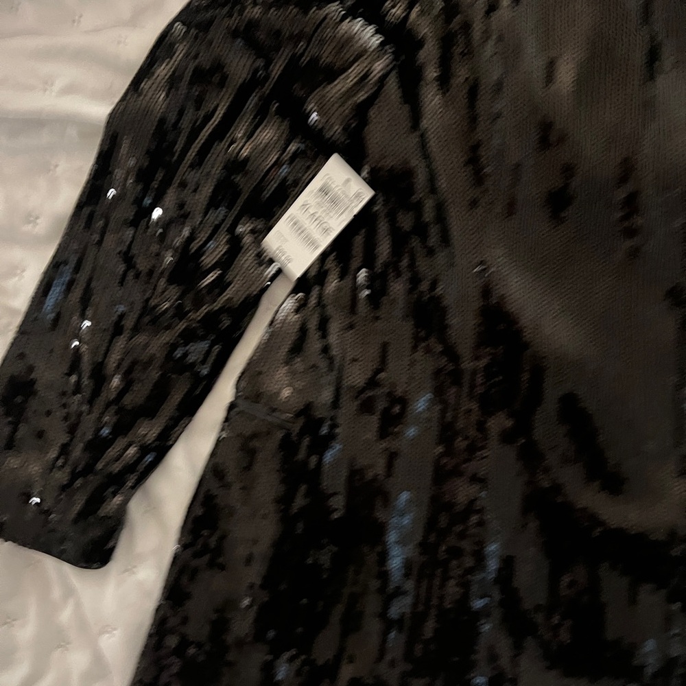 Zara Black and Silver Sequin Gown